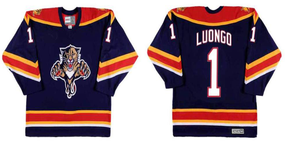 2019 Men Florida Panthers #1 Loungo blue CCM NHL jerseys->florida panthers->NHL Jersey